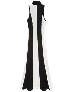 Платье макси в полоску, черный Msgm