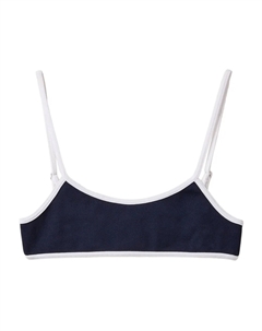 Верх купальника из технического трикотажа, синий Miu miu