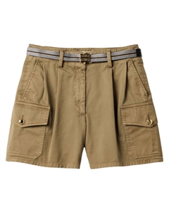 Хлопковые шорты, зеленый Miu miu