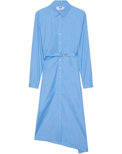 Платье с поясом от, синий Msgm