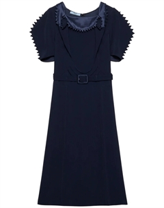 Атласное платье, синий Prada