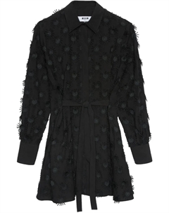 Платье-рубашка с завязками, черный Msgm