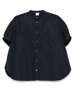 Поплиновая рубашка с короткими рукавами, синий Aspesi