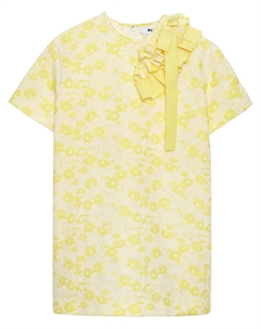 Платье с цветочным принтом, желтый Msgm