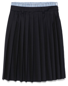 Плиссированная юбка миди, синий Miu miu