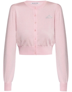 Прорезиненный кардиган с логотипом, розовый Alexander wang