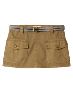 Юбка мини с поясом, зеленый Miu miu