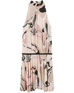 Платье с принтом орхидеи, нейтральный Pucci