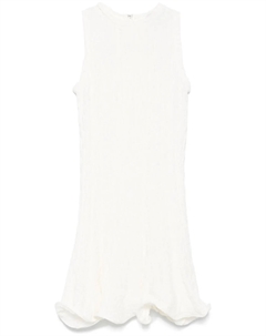 Фактурное платье мини, белый Msgm