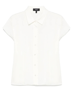 Рубашка с рукавами кап, нейтральный Theory