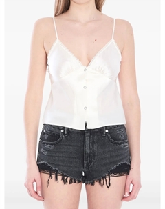 Майка с кружевной отделкой, белый Alexander wang