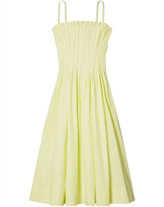 Поплиновое платье без бретелей, зеленый Tory burch