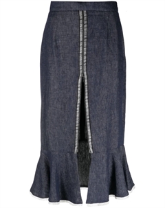 Юбка миди с молнией, синий Gemy maalouf