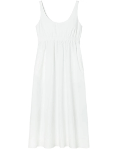 Поплиновое платье с принтом, белый Tory burch