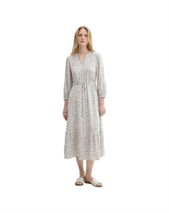 Платье Feminine Details 3/4 midi, серый Tom tailor