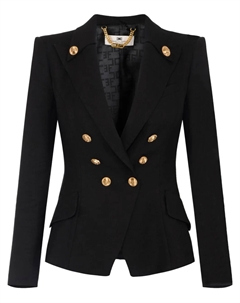 Блейзер с пуговицами, черный Elisabetta franchi