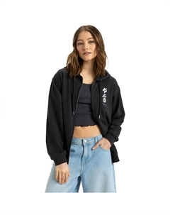 Толстовка Surf Stoked Terry full zip, черный Roxy