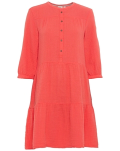 Платье Musselin Stufen mit Knopfleiste, цвет Coral Camel active