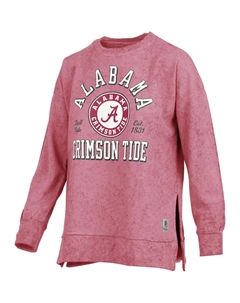 Женский пуловер Pressbox Crimson Alabama Crimson Tide Sun Washed Bishop Unbranded