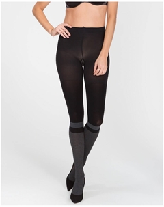 Непрозрачные трусики с принтом на носках, черный Spanx