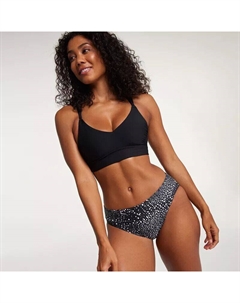 Женский купальник бикини со средней поддержкой и лямками на спине и рюшами, черный Calia