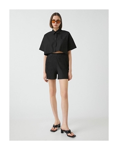 Короткие шорты с эластичной резинкой на талии, черный Koton