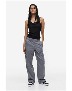 Прямые брюки карго, серый H&m