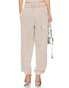 Классические спортивные брюки с логотипом, цвет washed oyster Alexander wang