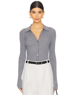 Кардиган в меланжевый рубчик, белый Theory