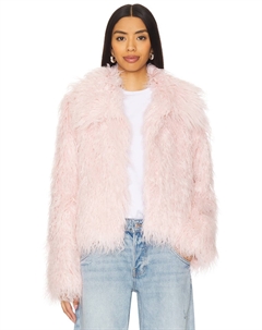 Пальто из искусственного меха в стиле сен-тропе, фиолетовый Unreal fur