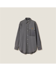 Рубашка из шамбре, серый Miu miu