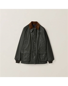 Пальто-Бушлат из поплина с отделкой из смолы, зеленый Miu miu