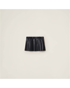 Юбка из кожи наппа, черный Miu miu