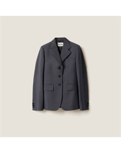 Прямая куртка из козьего мохера, фиолетовый Miu miu