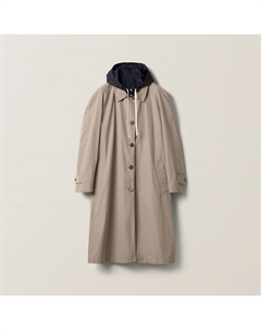 Прямое двухстороннее пальто из хлопковой панамы и технического эпонжа, мультиколор Miu miu