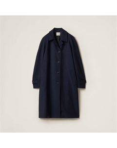 Прямое пальто из кид-мохера, синий Miu miu