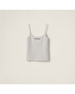 Бесшовный пятнистый топ, серый Miu miu