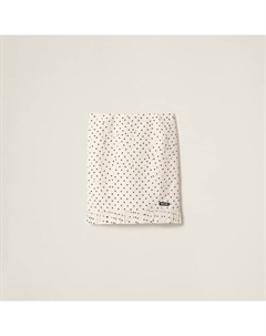 Юбка из крепдешина в горошек, мультиколор Miu miu