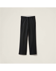 Тонкие полосатые брюки, черный Miu miu