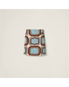 Юбка из тканого материала с принтом, мультиколор Miu miu