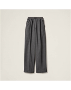 Брюки из очень тонкой шерсти, серый Miu miu