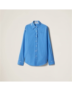 Поплиновая рубашка, синий Miu miu