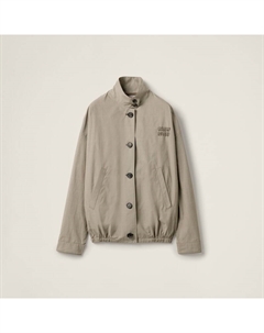 Куртка из технической ткани в клетку, зеленый Miu miu