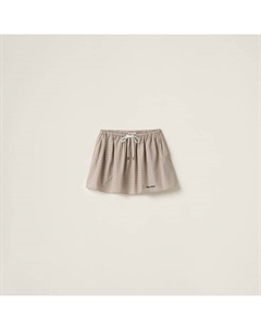 Короткая клетчатая юбка, бежевый Miu miu