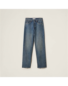 Джинсы с пятью карманами, синий Miu miu