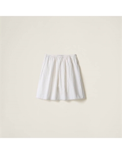 Юбка из пламенного поплина, белый Miu miu