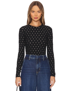 Топ из эластичной сетки в горошек, мультиколор Frame