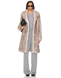 Шуба из искусственного меха elixir, серый Unreal fur