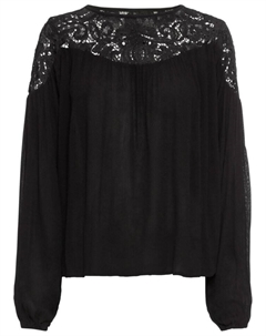 Туника с кружевом, черный Bodyflirt