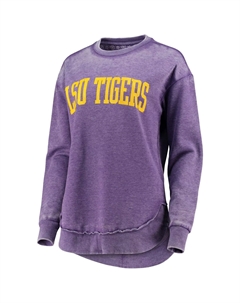 Женский свитшот Pressbox Purple LSU Tigers Vintage Wash Pullover Unbranded